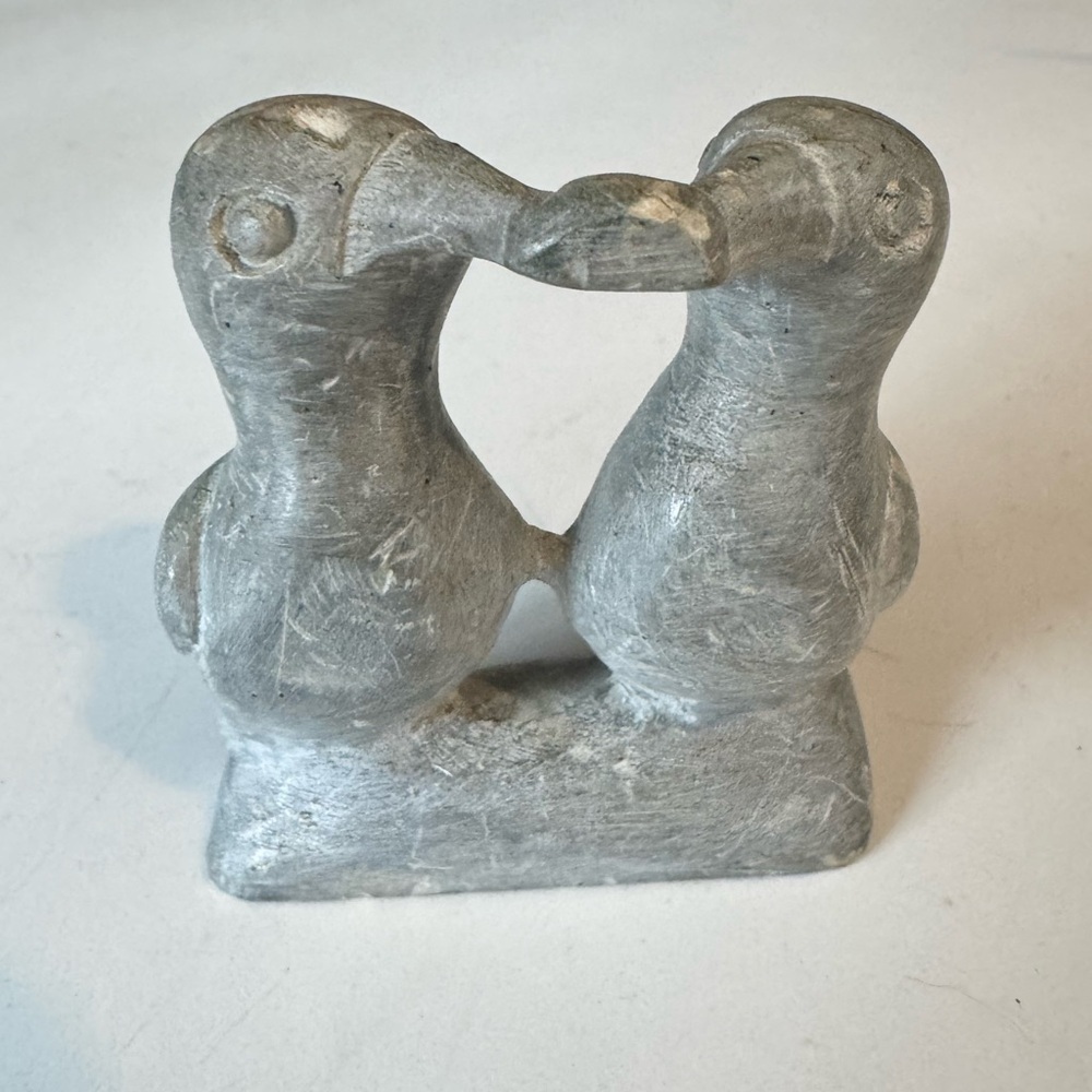 Stone Carved Love Birds Figure